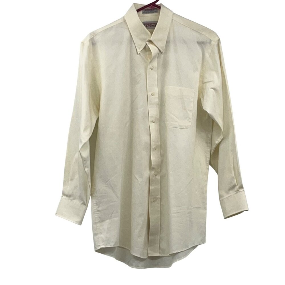 Vintage Roundtree & Yorke Dress Shirt Mens 15.5 32 Used Yellow Button Down